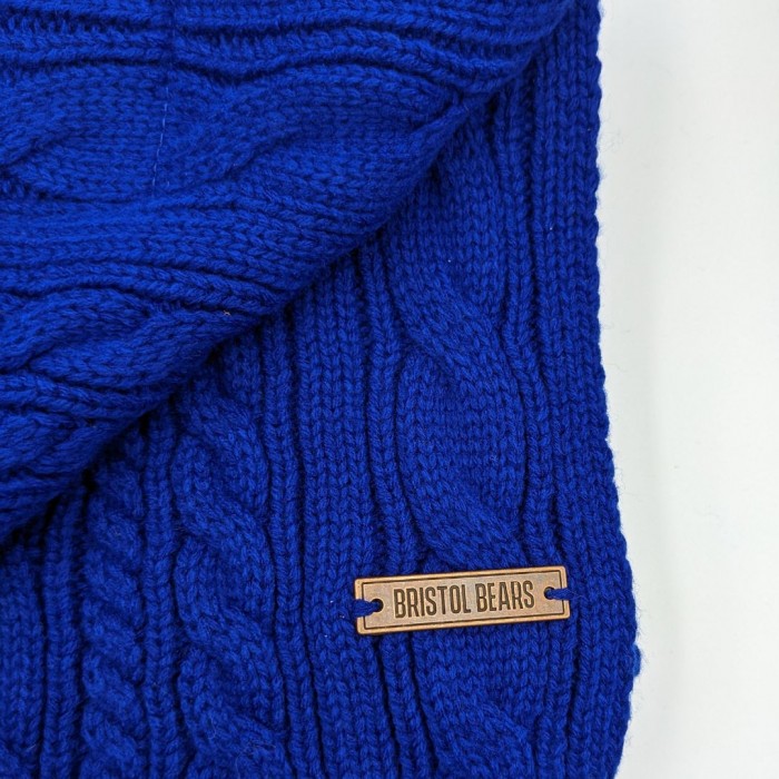 Bristol Bears Chunky Knit Scarf Blue