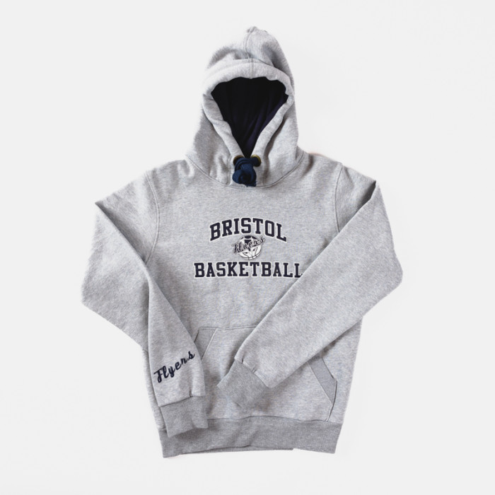 Bristol Flyers Grey Logo Hoodie - Adult