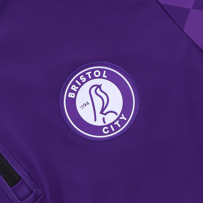 24/25 Bristol City Players Half Zip - Youth Purple