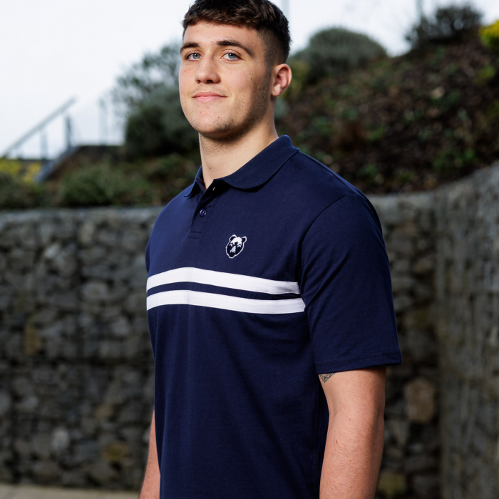 Bristol Bears White Stripe Polo