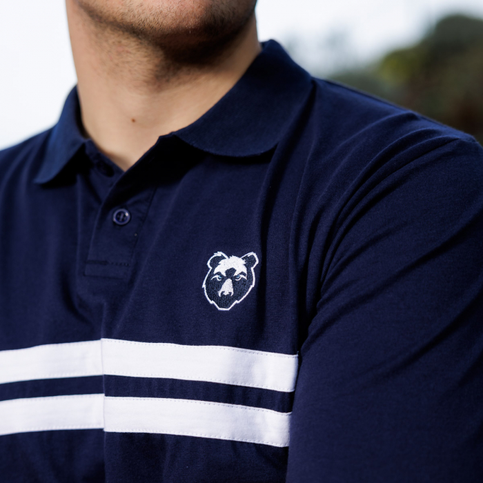 Bristol Bears White Stripe Polo