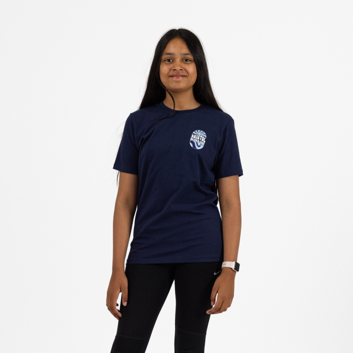 Bristol Bears Navy Summer Back Print Tee - Youth