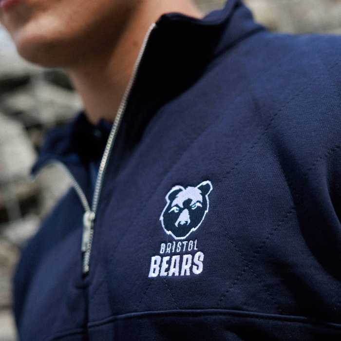 Bristol Bears Quilted Half Zip - Adult