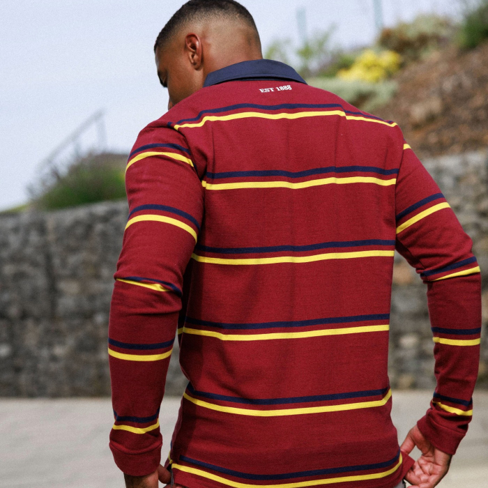 Bristol Bears Maroon Striped Rugby Jersey - Women
