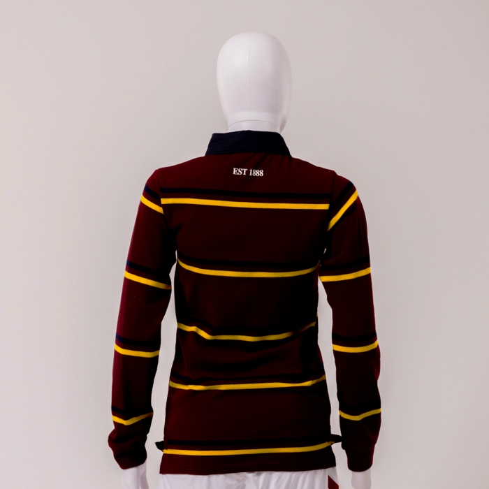 Bristol Bears Maroon Striped Rugby Jersey - Women