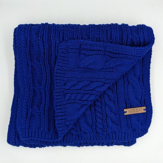 Bristol Bears Chunky Knit Scarf Blue
