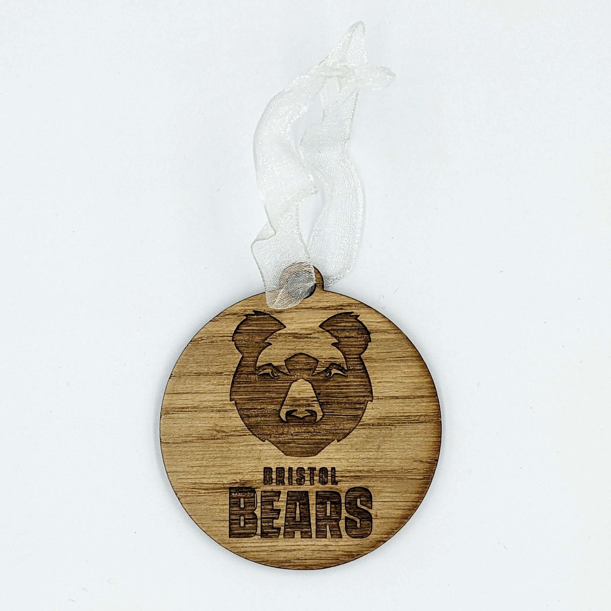 Bristol Bears Wooden Crest Bauble