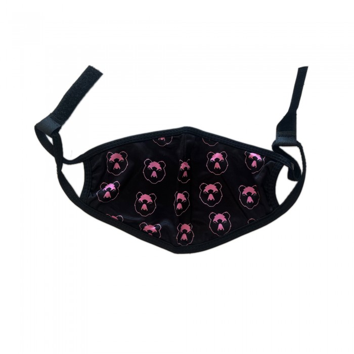 BEARS Face Covering - PINK AND BLACK