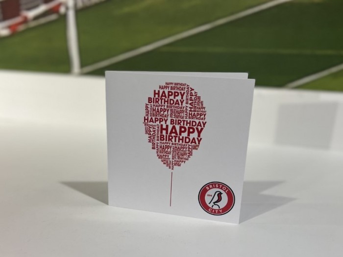 Bristol City 'Happy Birthday' Balloon Card