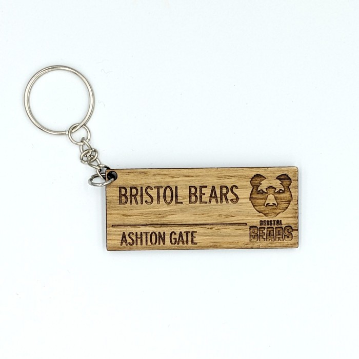Bristol Bears Wooden Street Sign Keyring