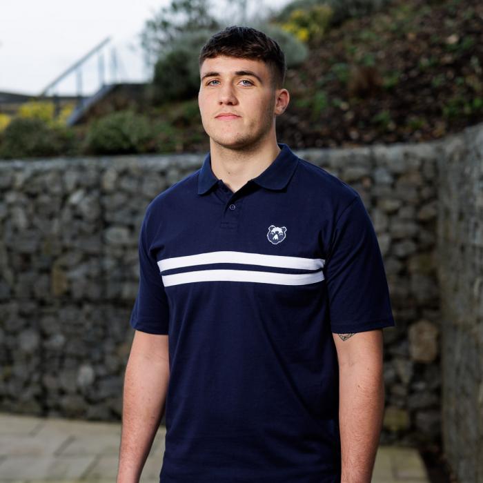 Bristol Bears White Stripe Polo