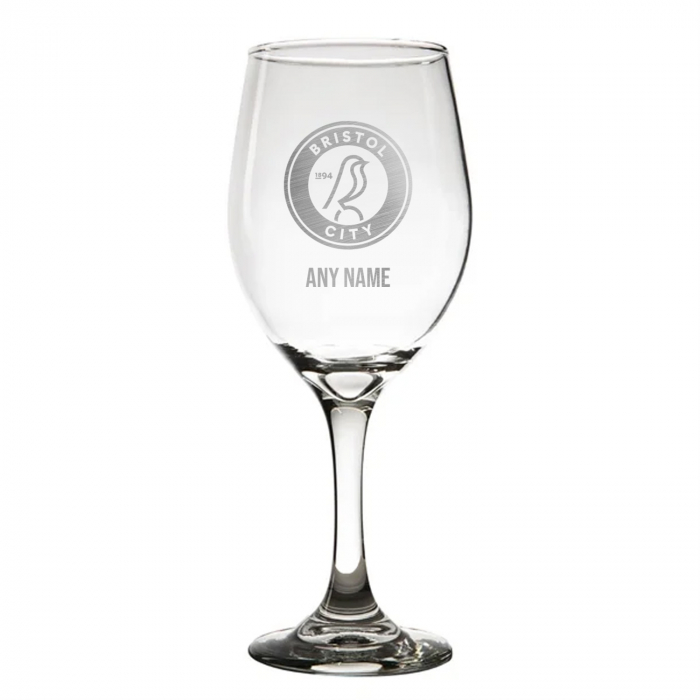 Bristol City Custom Solar Wine Glass