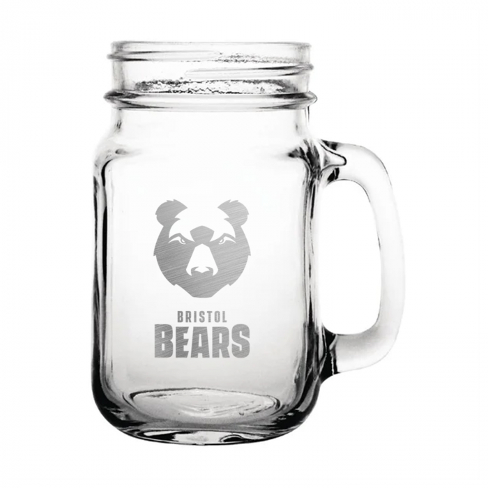 Bristol Bears Jam Jar Glass