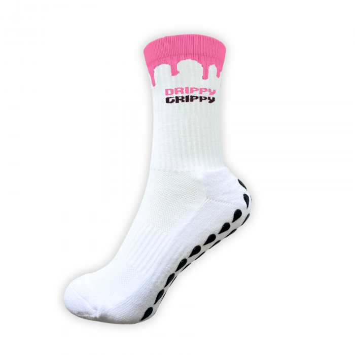 Pink Drippy Grippy Socks - Youth