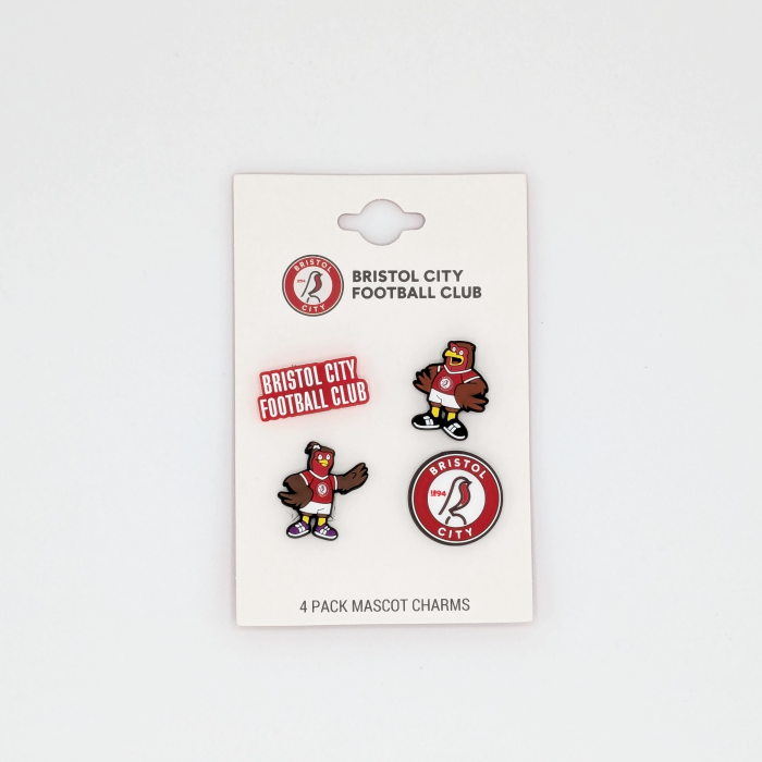 Bristol City 4 Pack Croc Charms