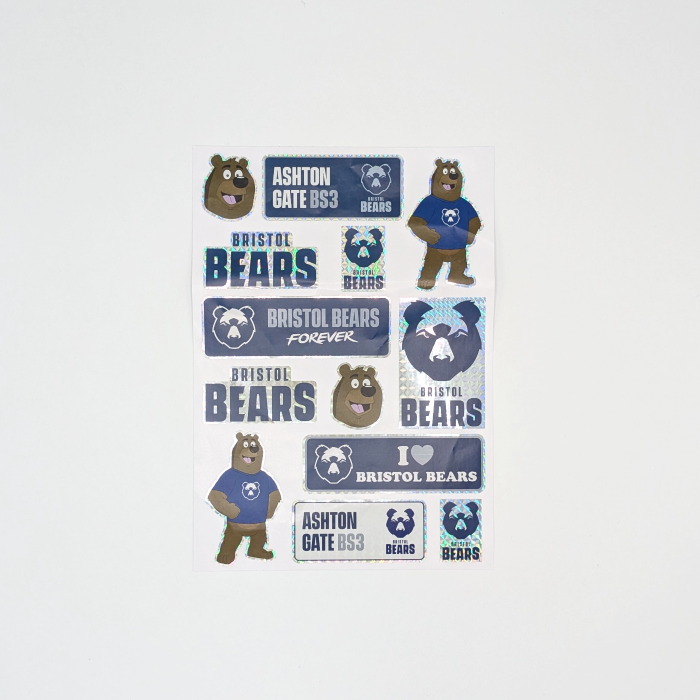 Bristol Bears Holographic Sticker Sheet